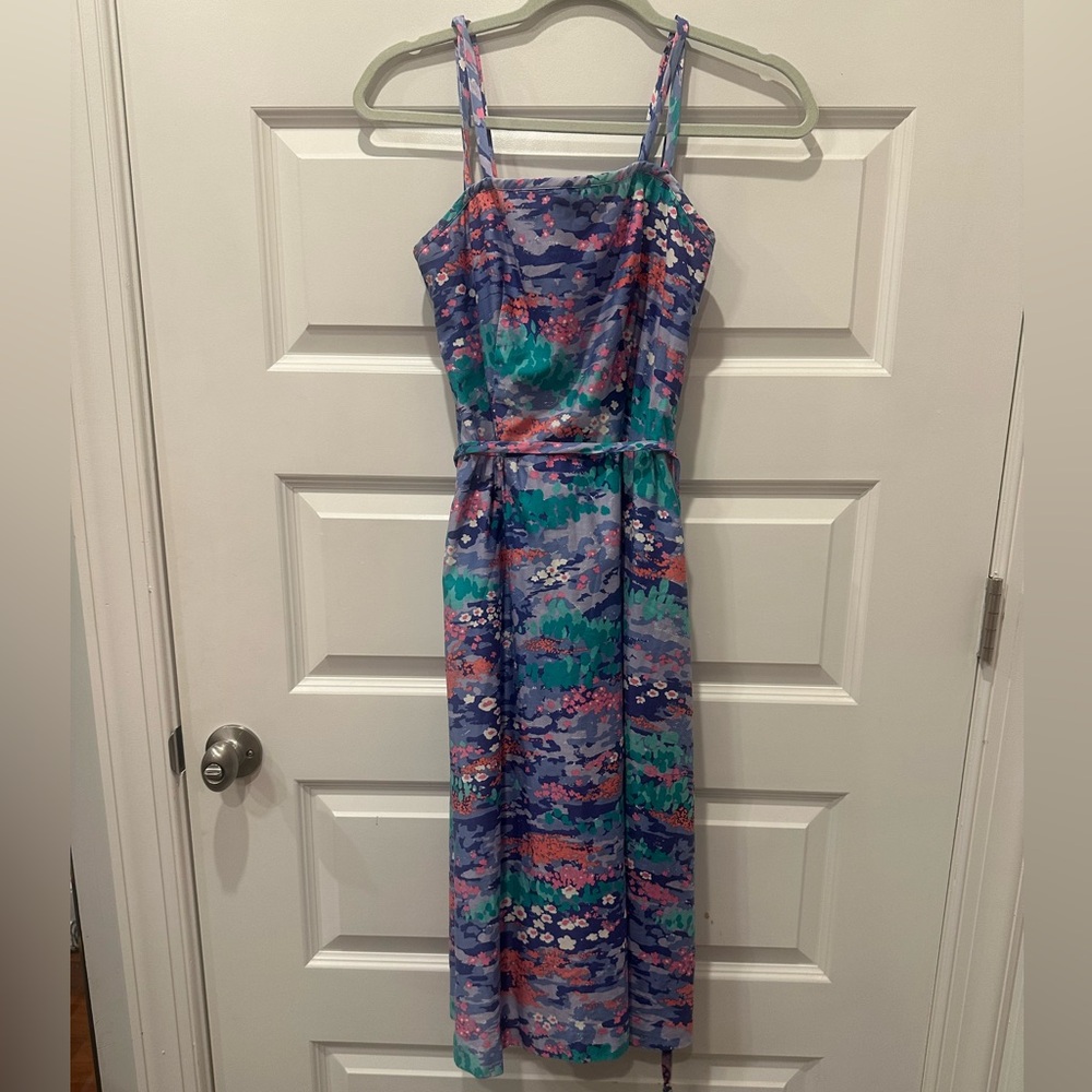 Vintage Colorful Strappy Midi sun dress by Malia